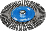 Щетка дисковая для УШМ ЗУБР "ЭКСПЕРТ" 175мм х М14 (плетеные пучки, стальная проволока 0.5мм)